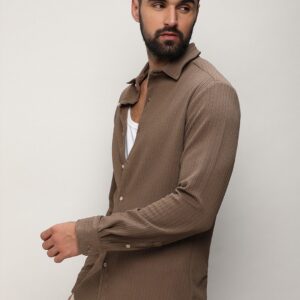 Spread Collar Casual Shirt